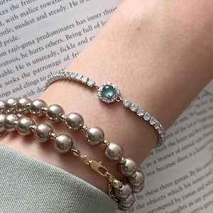 Eisblau Jadeit Jade Silber Armband echte Guatemala Typ A Jadeit 925 Sterling Silber Einstellbare Länge Geschenk für Sie