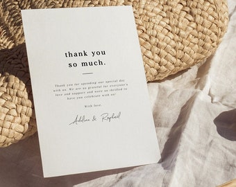 Wanderlust Minimalist Wedding Thank You Card (Printable)