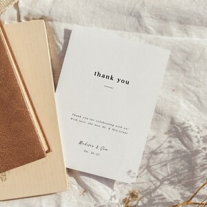 PORTRAIT Minimalist Thank You Note, Thank you card,Thank you cards,thank you wedding,wedding,cards,wedding thank yous, printable thank you