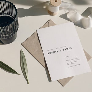 CLASSIC Minimalist Wedding Invite, Elegant Wedding, Modern Wedding Invitation,Invitation Template,Printable Invitation,Instant Download,Chic