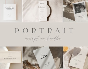 PORTRAIT Wedding Sign Bundle , wedding signs bundle wedding templates wedding sign bundle printable wedding program printable table numbers