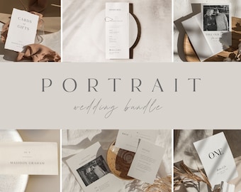 PORTRAIT Wedding Bundle, wedding signs Wedding printable Invitation Suite wedding invitation simple wedding modern wedding printable wedding