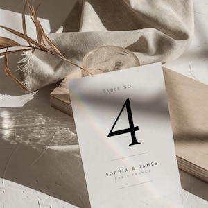 CLASSIC Minimalist Table Numbers, Wedding Table numbers Modern Printable Table Numbers Printable Instant Download table number template DIY image 8