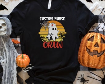 Custom Nurse Halloween Shirt, Personalized Halloween RN shirt, Registered Nurse Shirt, Personalized Nurse Tshirt,
