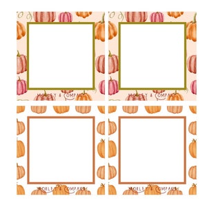 Classic Pumpkin Border Gift Tags: Instant Download