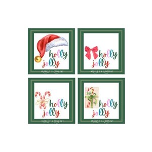 Holly Jolly Gift Tags: Instant Download