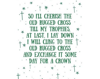 Old Rugged Cross Print