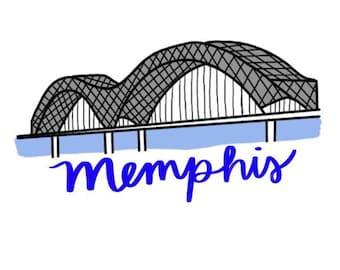 Impression du pont de Memphis, Tennessee