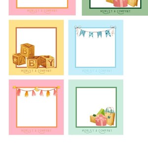 Baby Variety Gift Tags: Instant Download