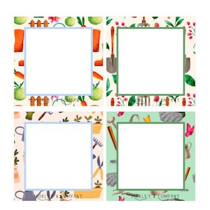 Garden Border Gift Tags: Instant Download