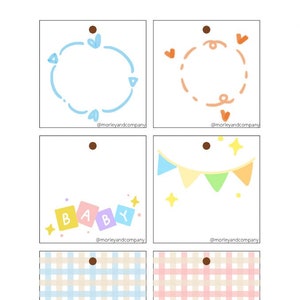 Baby Girl and Boy Variety Etiquetas de regalo: Descarga instantánea