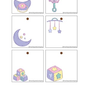 Purple Baby Variety Gift Tags: Instant Download