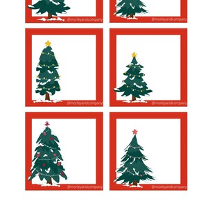クリスマスツリーカード: すぐにダウンロード