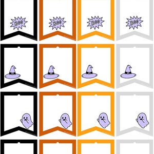 Halloween Purple Variety 1 Gift Tags: Instant Download