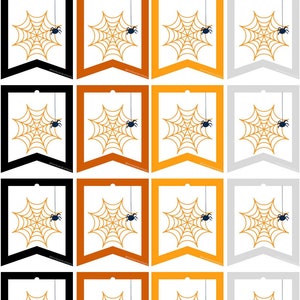 Halloween Spider Web Variety Gift Tags: Instant Download