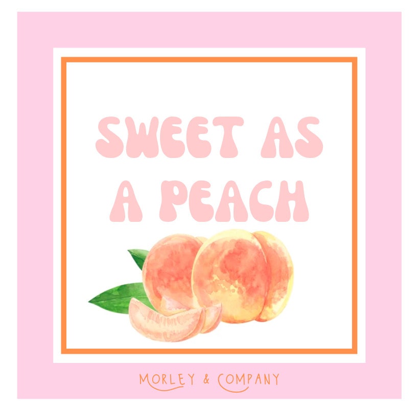Sweet as a Peach Gift Tags: Instant Download - Etsy