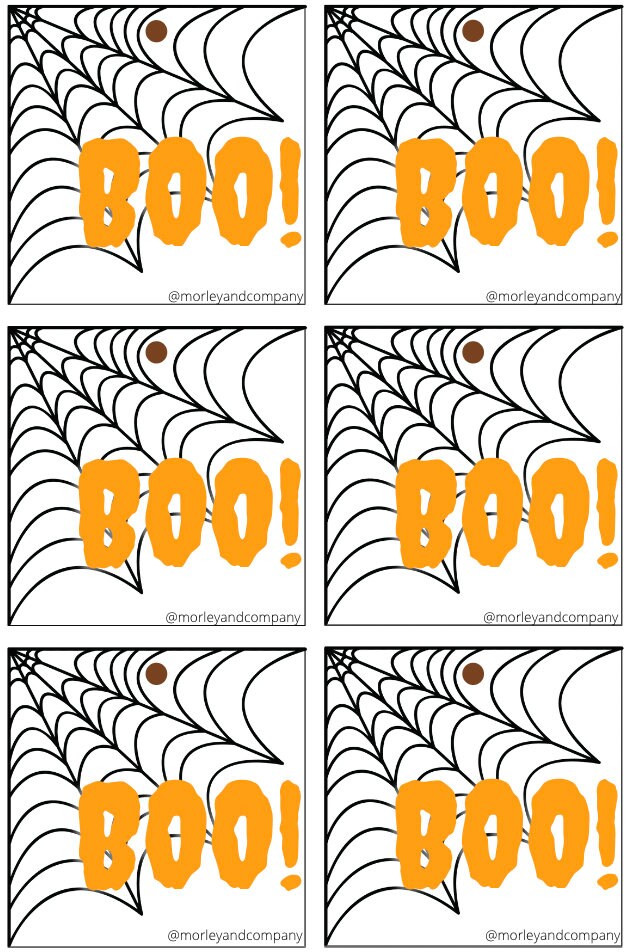 Hashtag Boo Tag Boo! Tags: Instant Download - Etsy