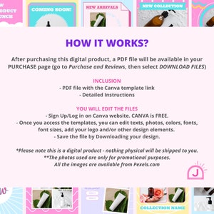 Instragram Templates Editable in Canva Templates for Etsy