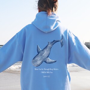 Deep Waters Scripture Hoodie: Orca Shark Ocean Life Apparel