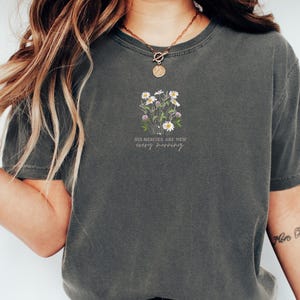 Comfort Colors®  Embroidered Christian Shirt | Floral Daisies T-Shirt | His Mercies Jesus Clothes