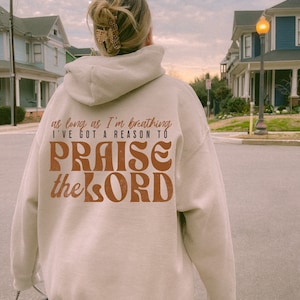 Praise the Lord Christian Hoodie: Trendy Distressed Streetwear
