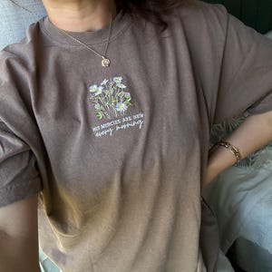 Comfort Colors®  Embroidered Christian Shirt | Floral Daisies T-Shirt | His Mercies Jesus Clothes