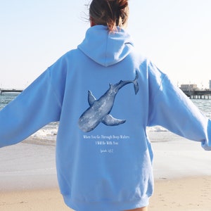 Deep Waters Scripture Hoodie: Orca Shark Ocean Life Apparel