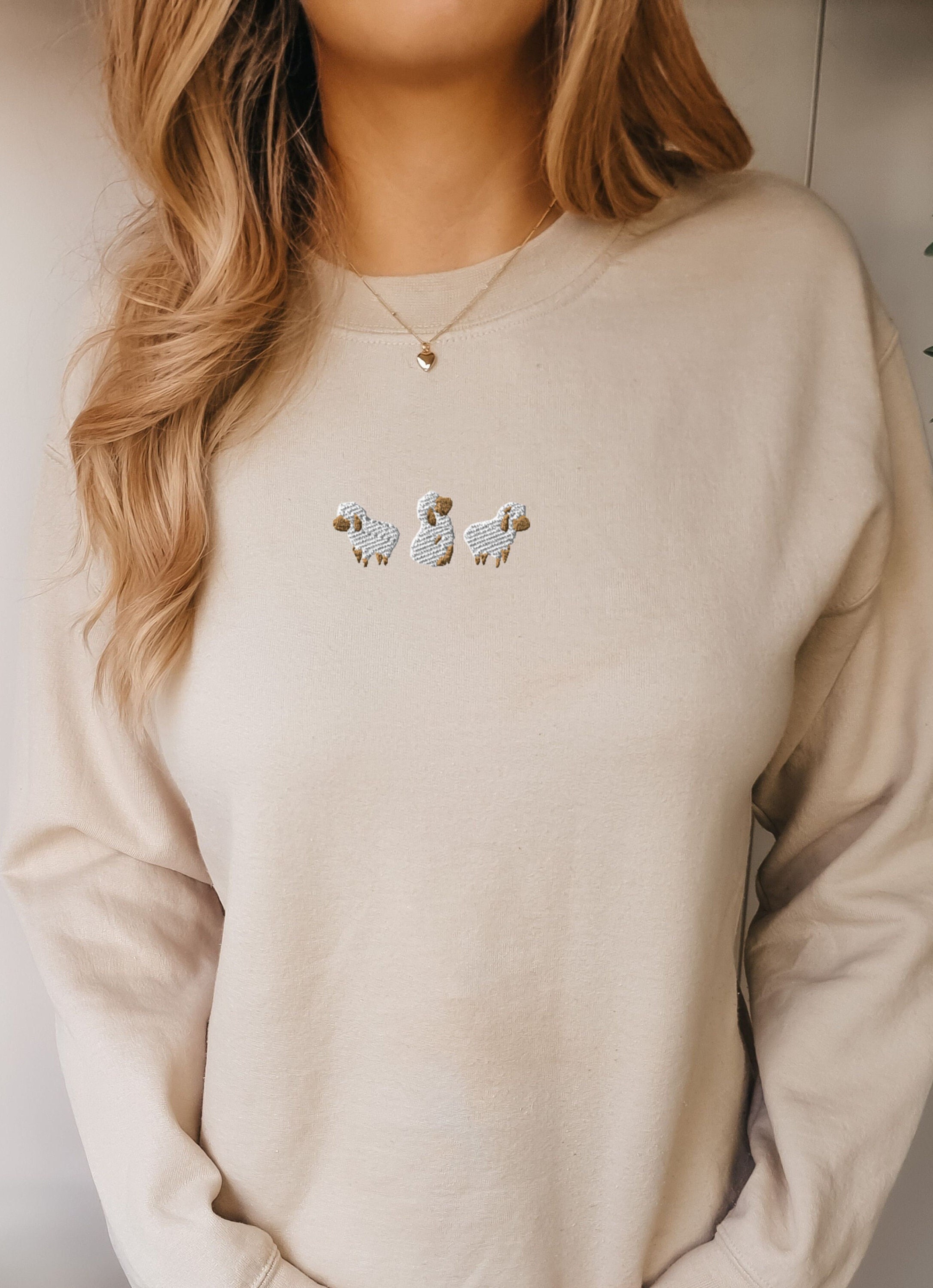 Discover Lost Sheep, Jesus Leaves the 99, The Lord is My Shepherd Embroidered Sweatshirt
