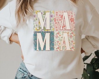 Floral Mama Sweatshirt - Perfect 1st Mother's Day Gift | Momma Sweatshirt | Comfort Color Sweatshirt