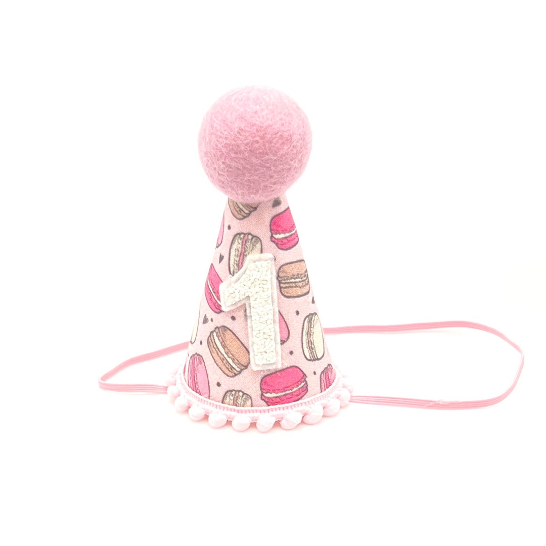 First Birthday Hat, Birthday Party Hat, First Party Hat, Macaroons