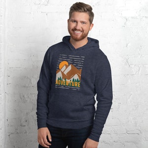 Adventure Hoodie for an Outdoorsy Adventure | Mountain Sunset Hoodies for Women and Men | Nature Lover Gift
