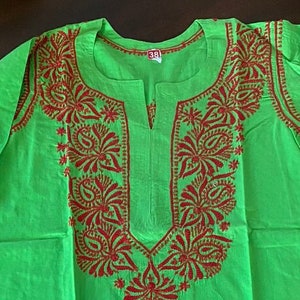 Ethnic  Chikankari Full Embroidery handwork Kurta Kameez handcrafted Women Wear
