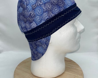 Berretto per saldatura reversibile a spirale blu / cappello per saldatura / attrezzatura per saldatura / saldatore / cappuccio per saldatori