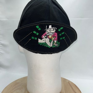All black Embroidered Mr. Monopoly welding cap | welding hat | kromer | Money | Mr.Monopoly | embroidered | made in USA
