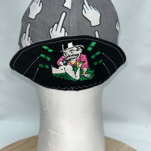 Middle finger Mr. Monopoly welding cap | welding hat | kromer | Money | Mr.Monopoly | embroidered | made in USA