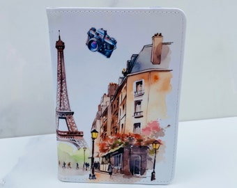 Benutzerdefinierte Passhülle, Eiffelturm, Passport-Brieftasche, Paris Passport-Cover, Passport-Etui, Paris-Liebhaber-Geschenk,