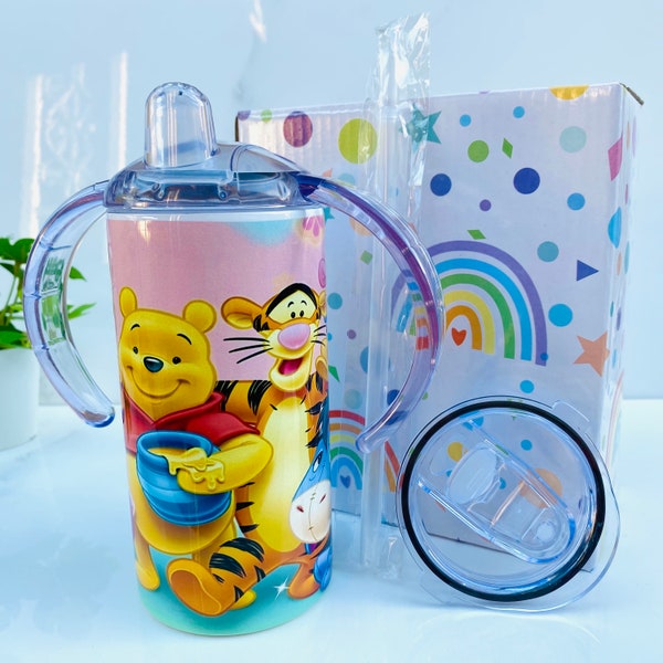 Winnie the Pooh Tumbler, Pooh Bear, Baby Sippy Cup, Winnie Pooh Birthday, Pooh and Friends Tumbler Gift, Winnie the Pooh, Gift for Kids