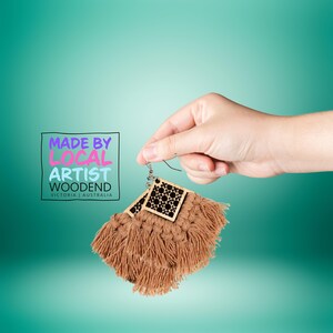 Macramé Earrings - Square Lattice