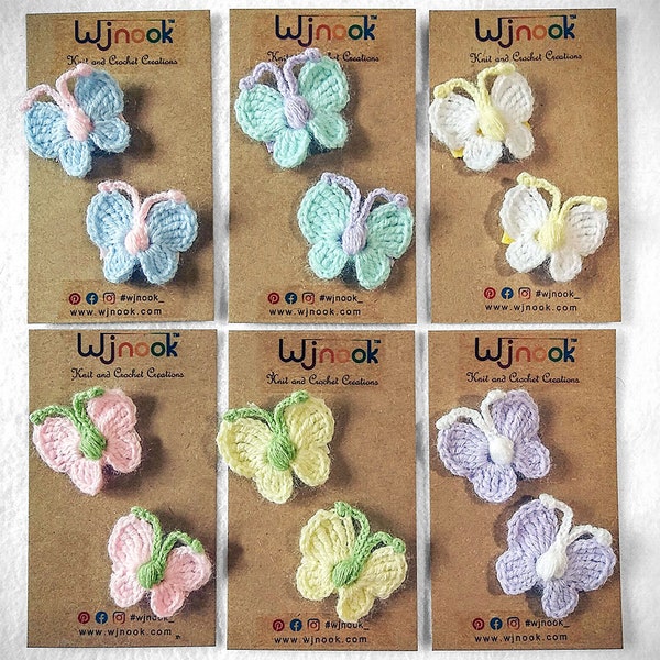 Mini Butterfly Snap Hair Clips