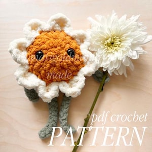 Bitty Blossom Crochet Pattern | digital file, digital crochet pattern, low-sew crochet, market-prep, yarn scrap pattern, flower pattern