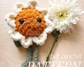 Patrón de crochet Bitty Blossom / archivo digital, patrón de crochet digital, crochet de costura baja, preparación para el mercado, patrón de retales de hilo, patrón de flores