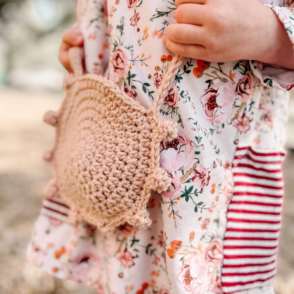 Toddler Bobble Purse | Crochet Children's Play Purse | toddler purse, crochet purse, girls purse, toddler accessories, girls birthday gift