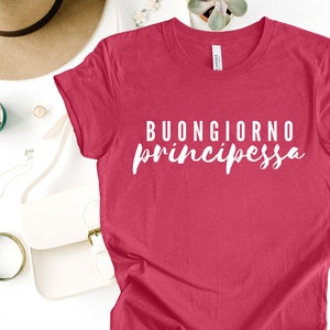 Buongiorno, Italian Shirt, Women's Italian Shirt, Italian T-Shirt, Italy Shirt, Italy Travel Shirt, Italian Gift