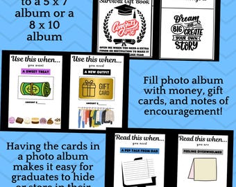 Printable Graduation Gift Card Book