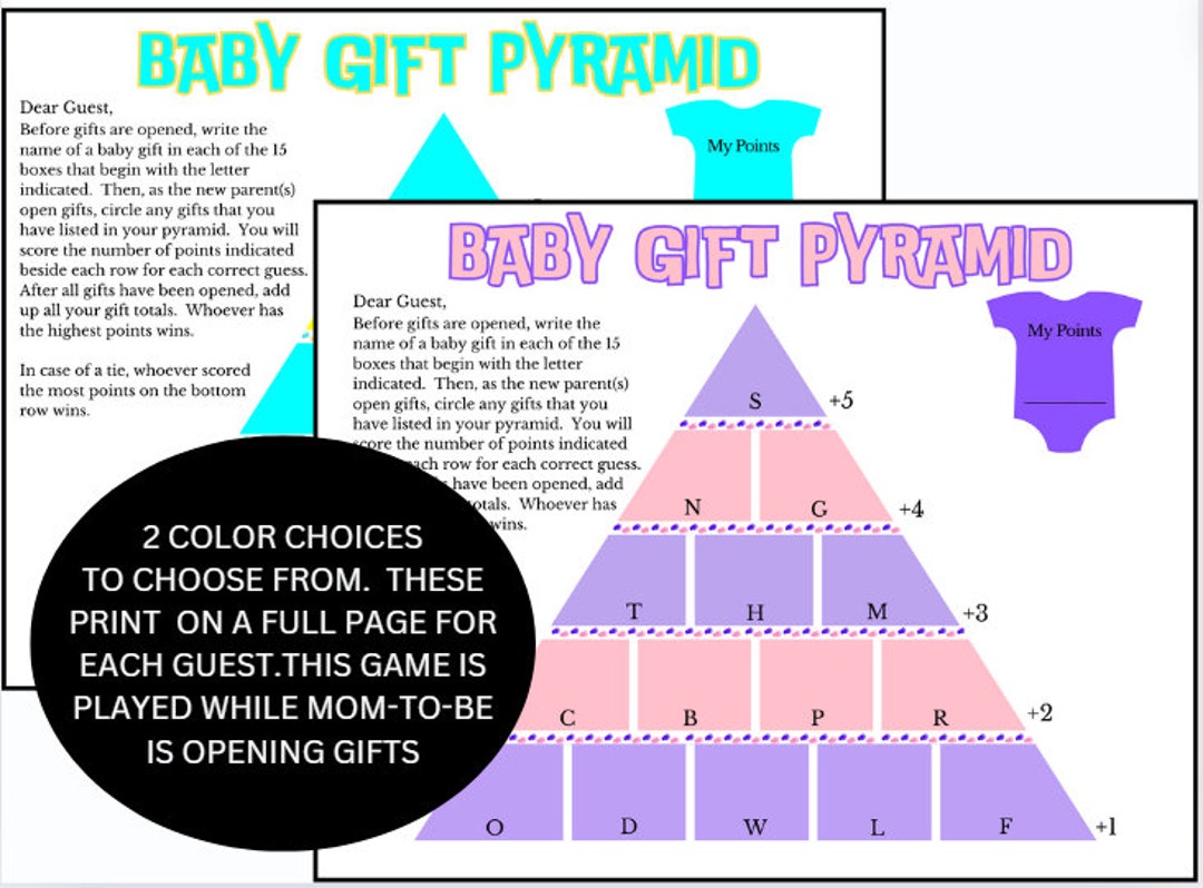Sample Gift Pyramid Report Baby Gift Pyramid - Etsy UK
