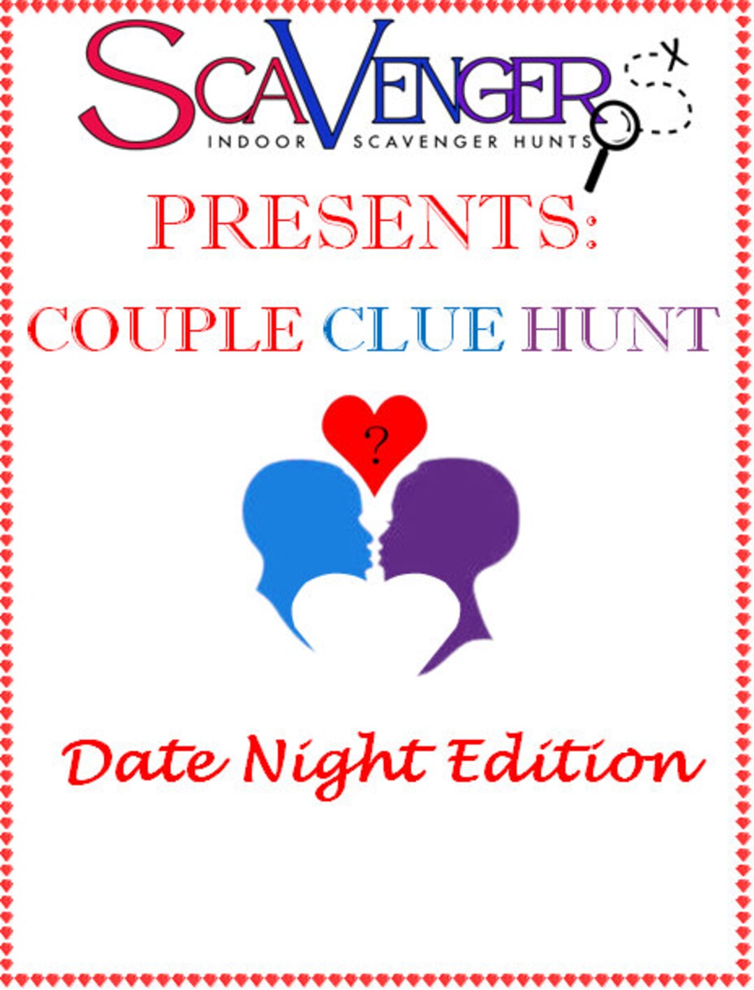 Couple Clue Hunt Date Night Edition Etsy