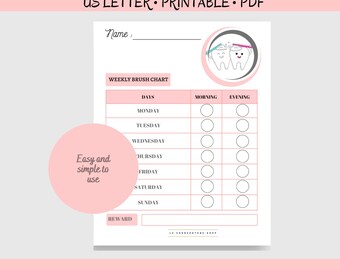 Teeth Brushing Sequencing Chart, Teeth Brushing Visual Aid, Step-by ...