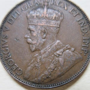 1920 Canada Newfoundland Large Cent Coin. BETTER GRADE Penny 1p 1c