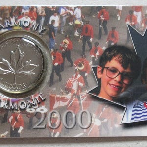 Carte de 25 cents Canada HARMONY pour pièce de 25 cents. État neuf neuf 25 cents 25c