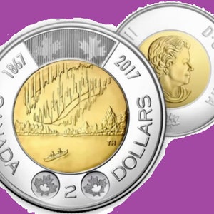 2017 Canada Dance of the Spirits Plain Two Dollars Toonie Coin UNC